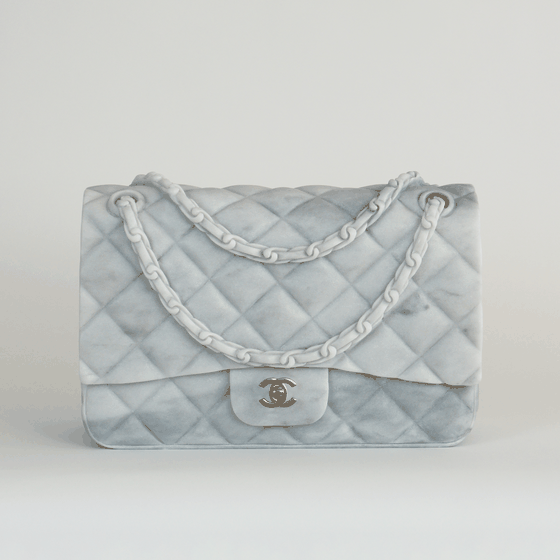 White Carrara Marble Coco Bag