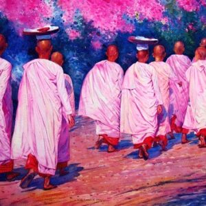 Nuns Walking to Village